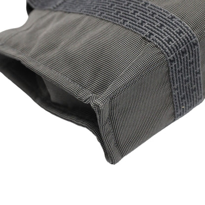 Hermès Herline, Grey, Canvas, handbag