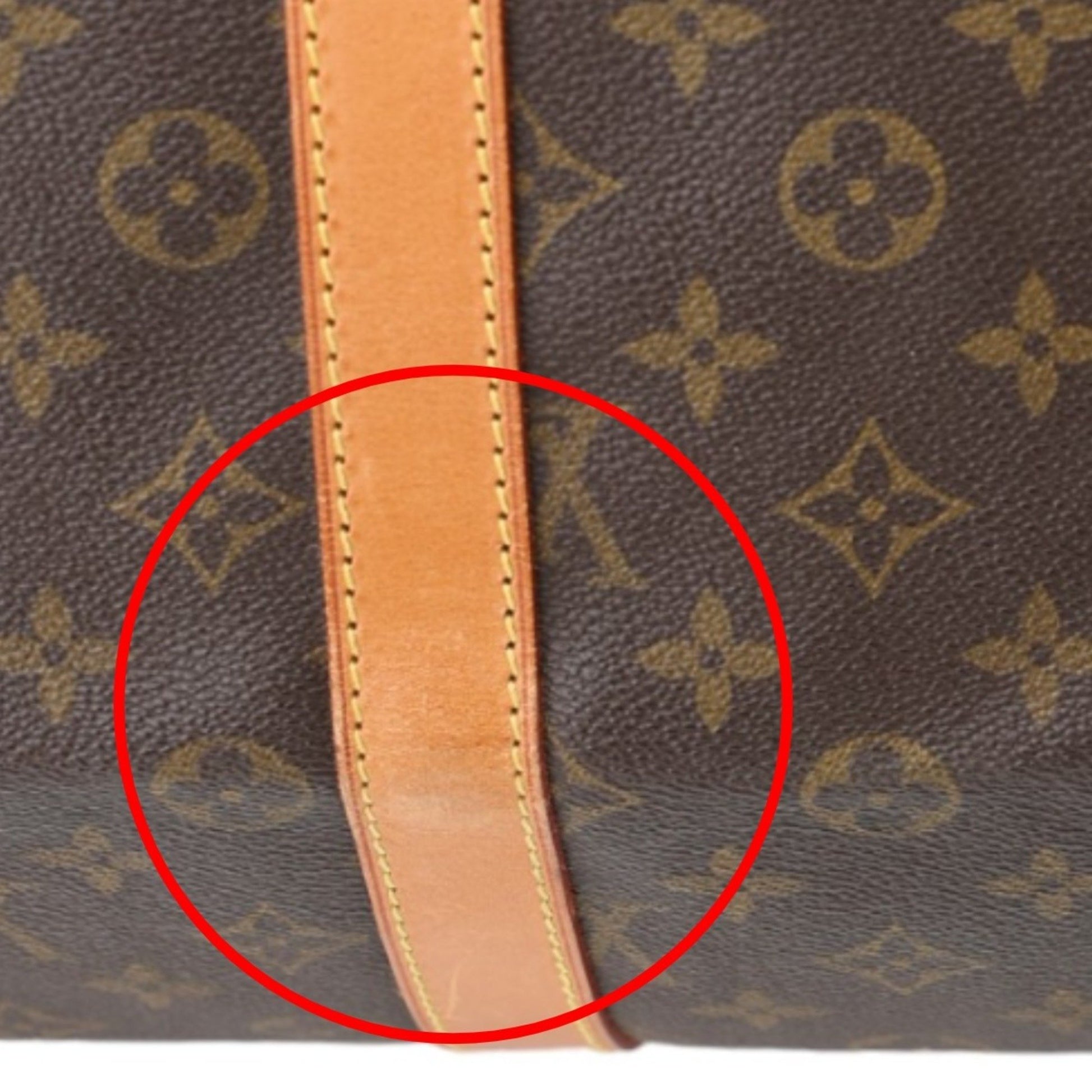 Louis Vuitton Keepall 55, Brown, Canvas, travel