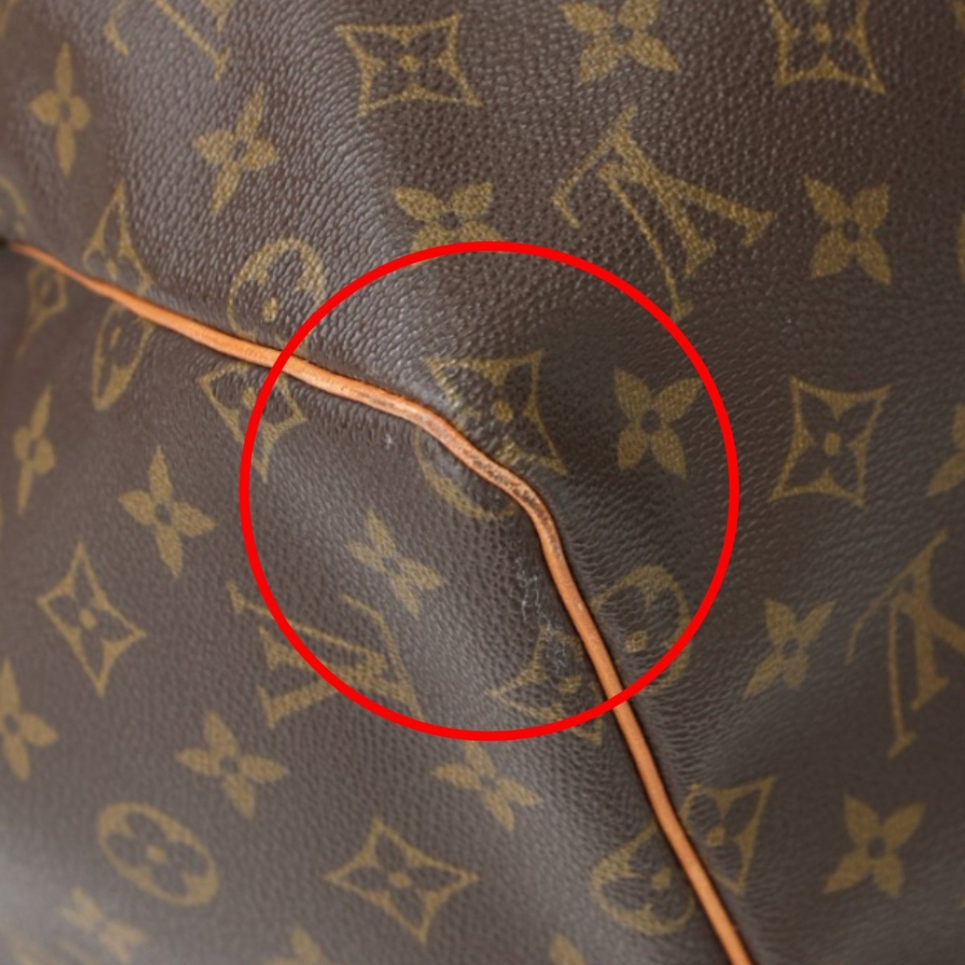 Louis Vuitton Keepall 55, Brown, Canvas, travel