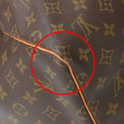 Louis Vuitton Keepall 55, Brown, Canvas, travel