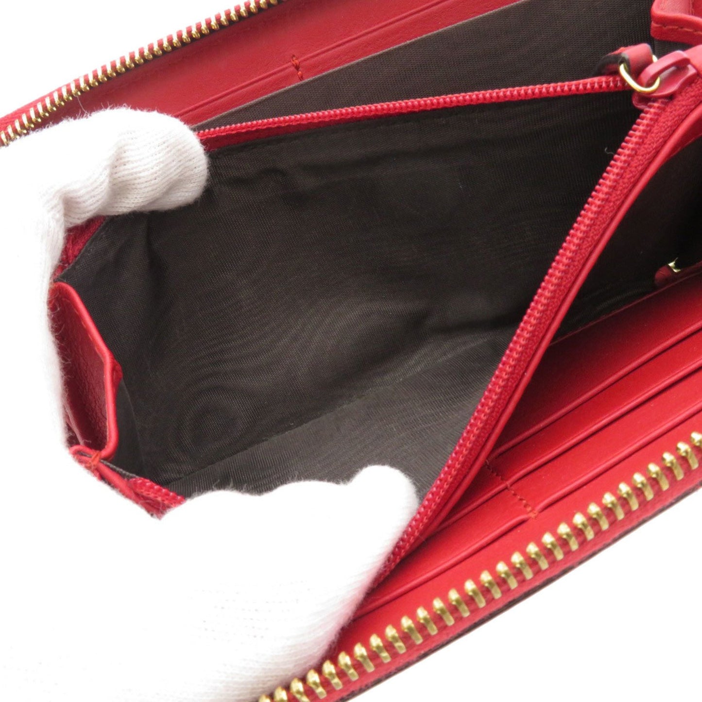 Gucci Bamboo, Red, Leather, wallet