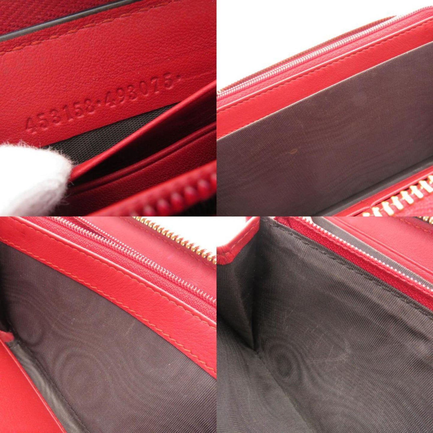 Gucci Bamboo, Red, Leather, wallet