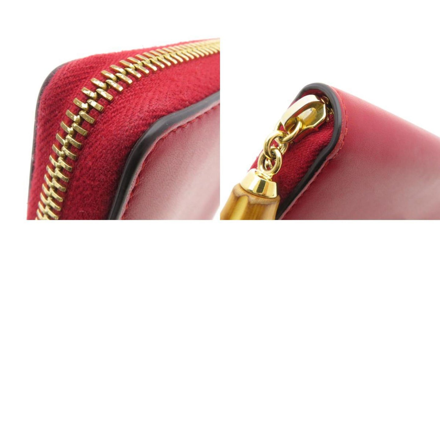 Gucci Bamboo, Red, Leather, wallet