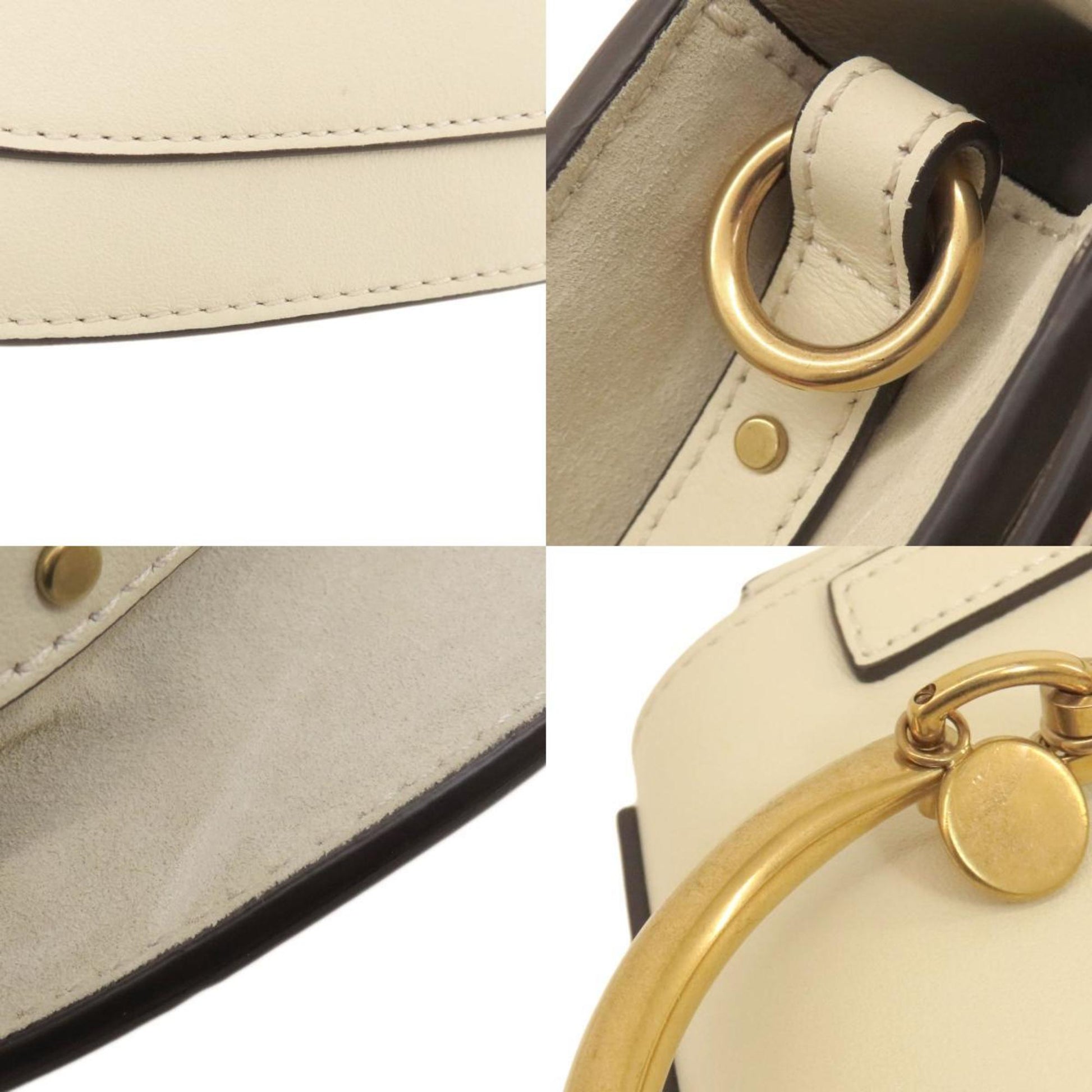 Chloé Bracelet Nile, Beige, Leather, handbag