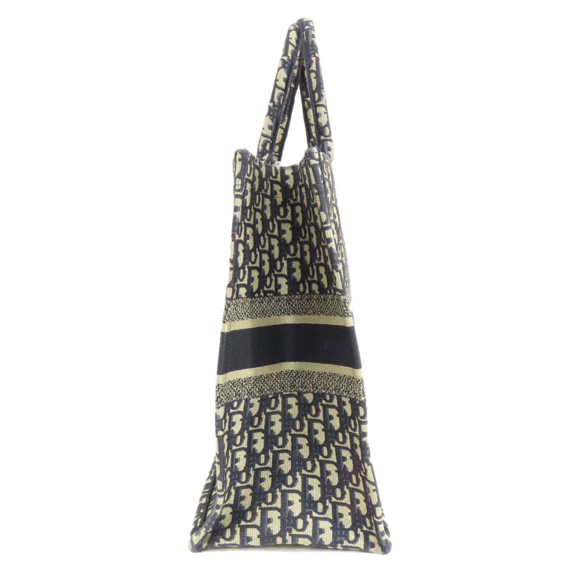 Dior Book Tote, Navy, Canvas, tote