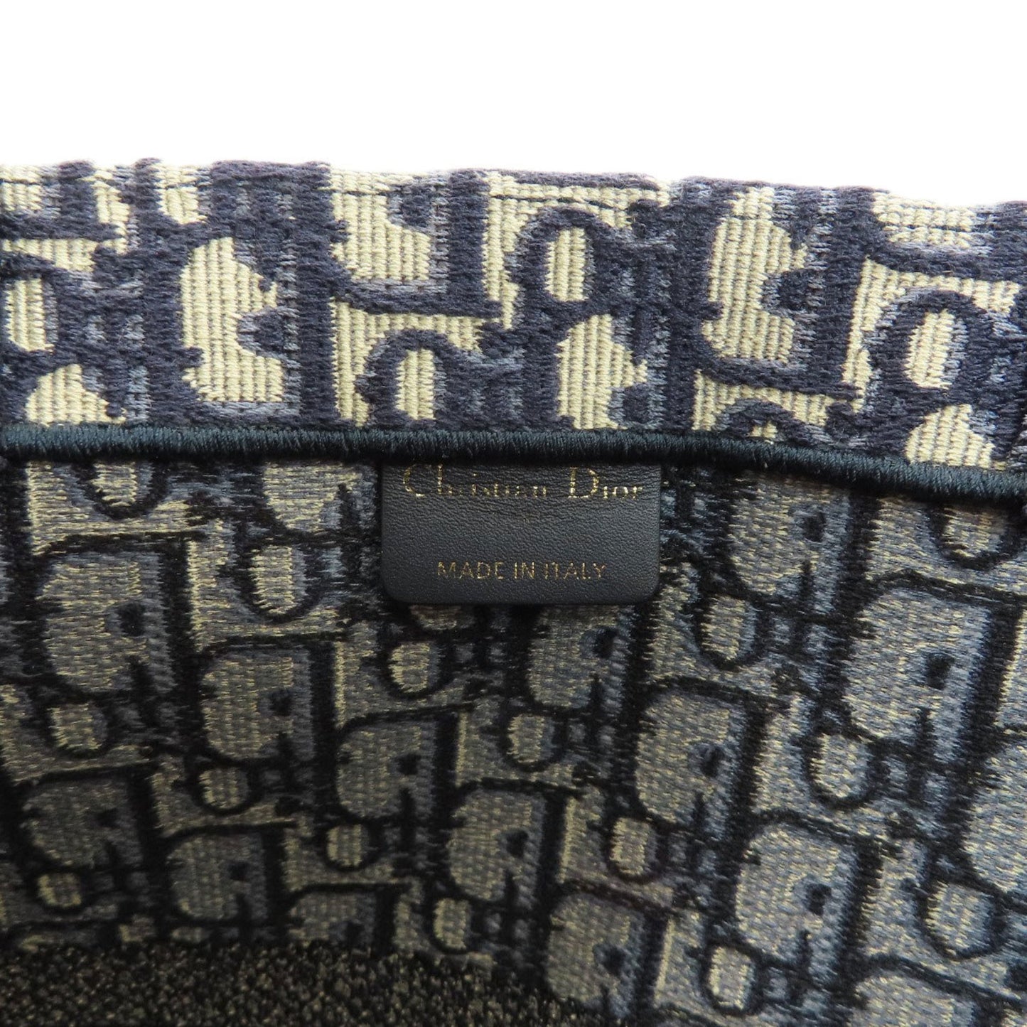 Dior Book Tote, Navy, Canvas, tote