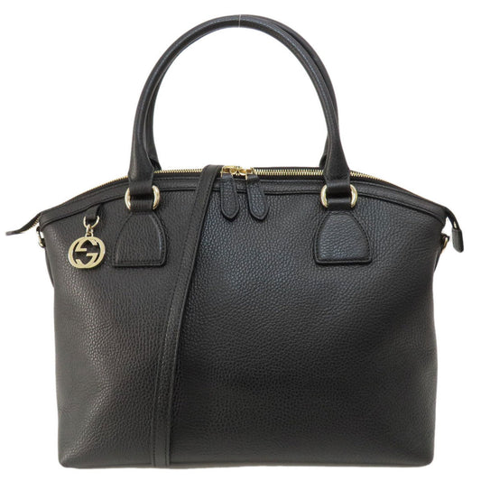 Gucci --, Black, Leather, tote