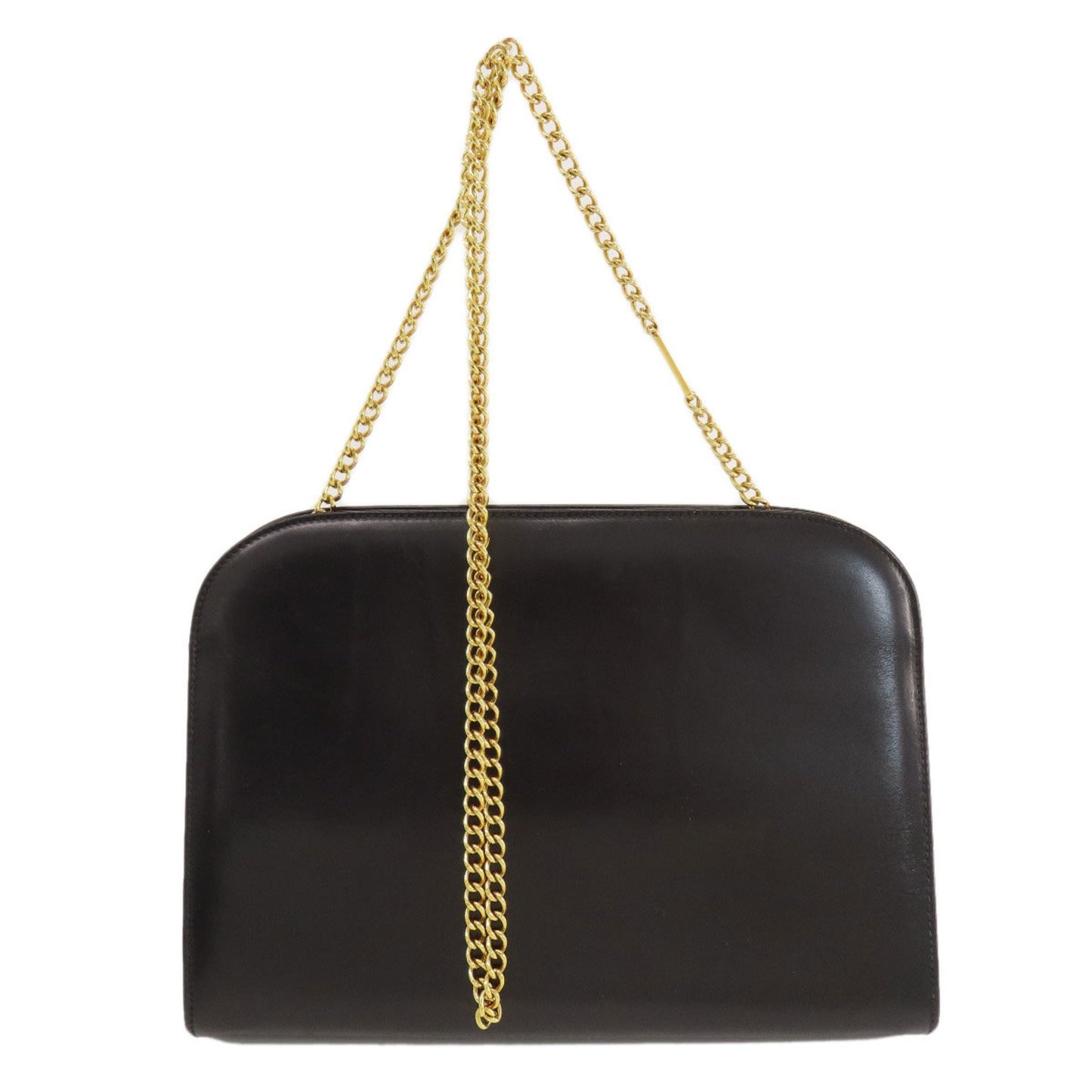 Salvatore Ferragamo Gancini, Black, Leather, shoulder