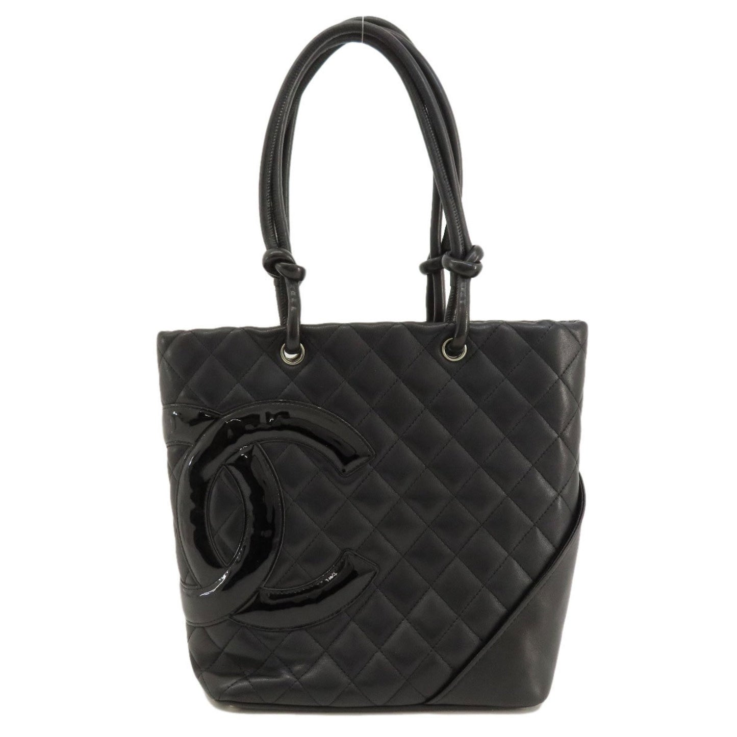 Chanel Cambon line, Black, Calfskin, tote