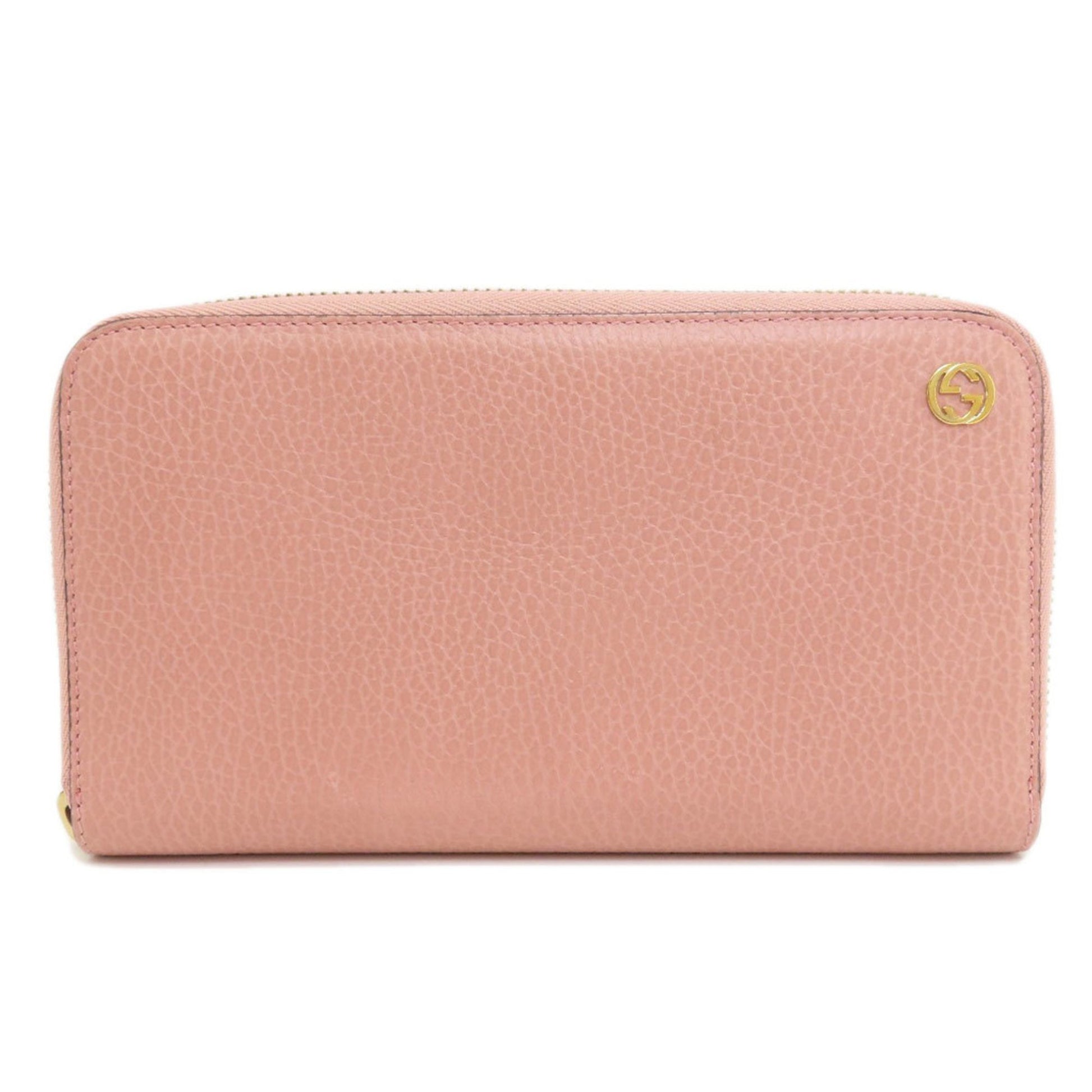 Gucci Interlocking G, Pink, Leather, wallet