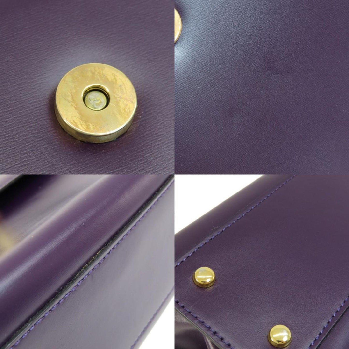 Céline, Purple, Leather, handbag