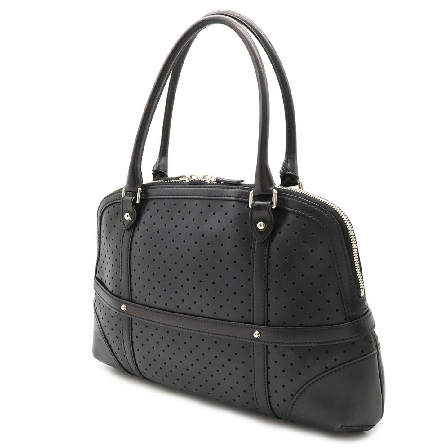 Gucci Interlocking G, Black, Leather, handbag