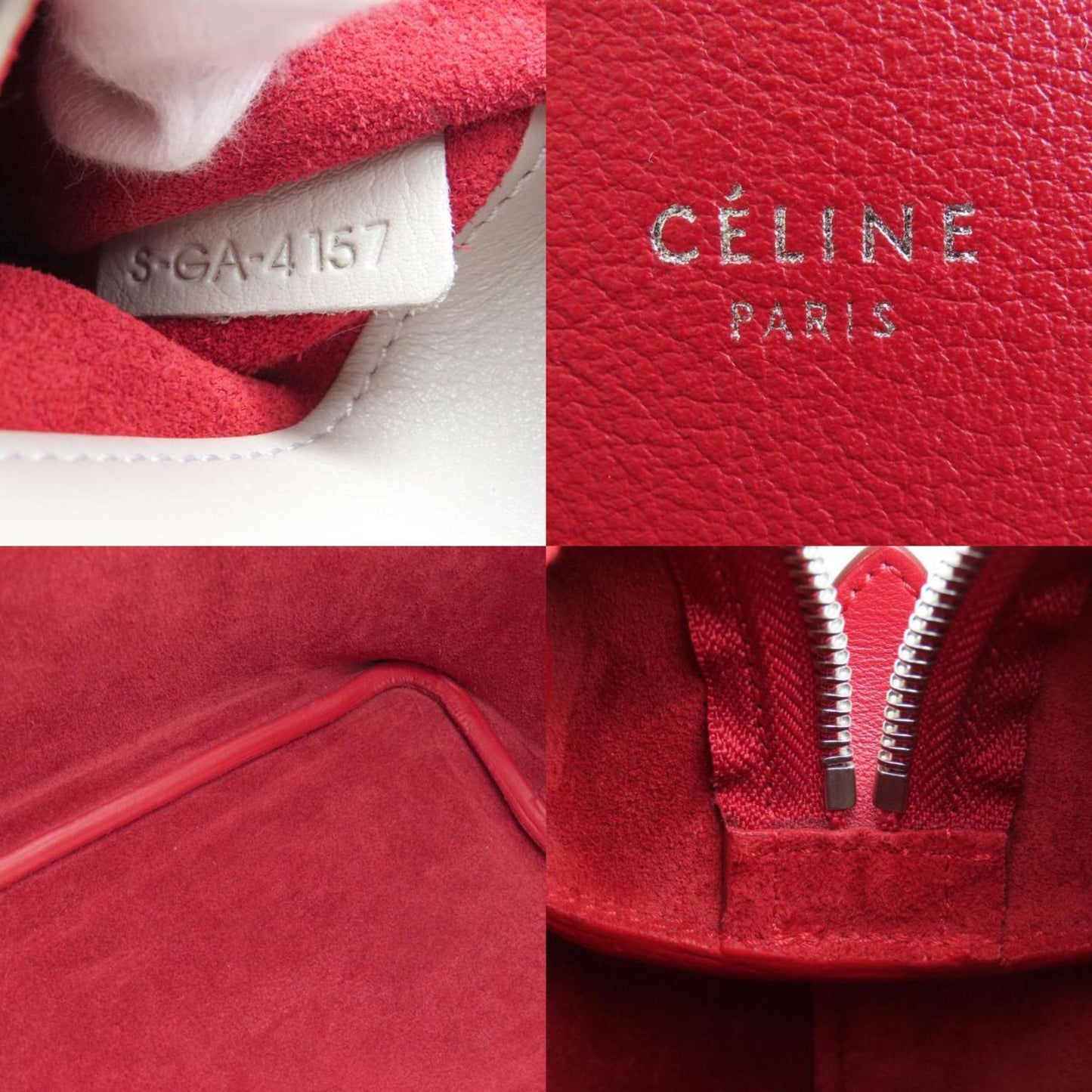 Céline Soft Cube, Red, Leather, handbag