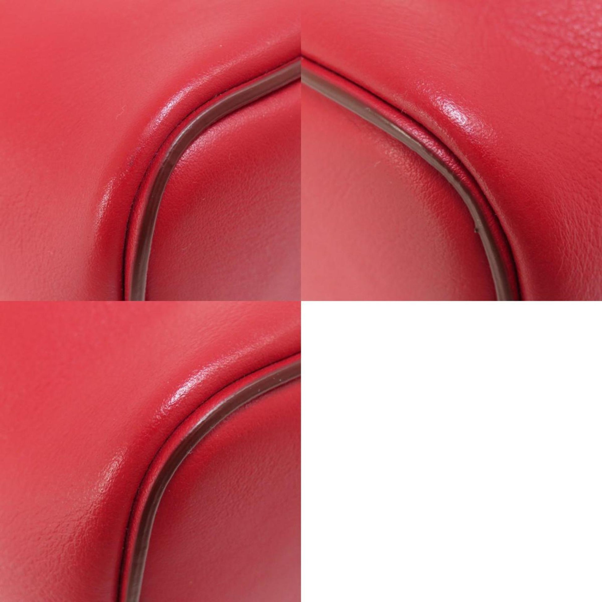 Céline Soft Cube, Red, Leather, handbag