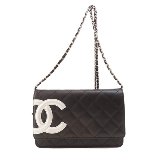 Chanel Cambon line, Black, Leather, wallet