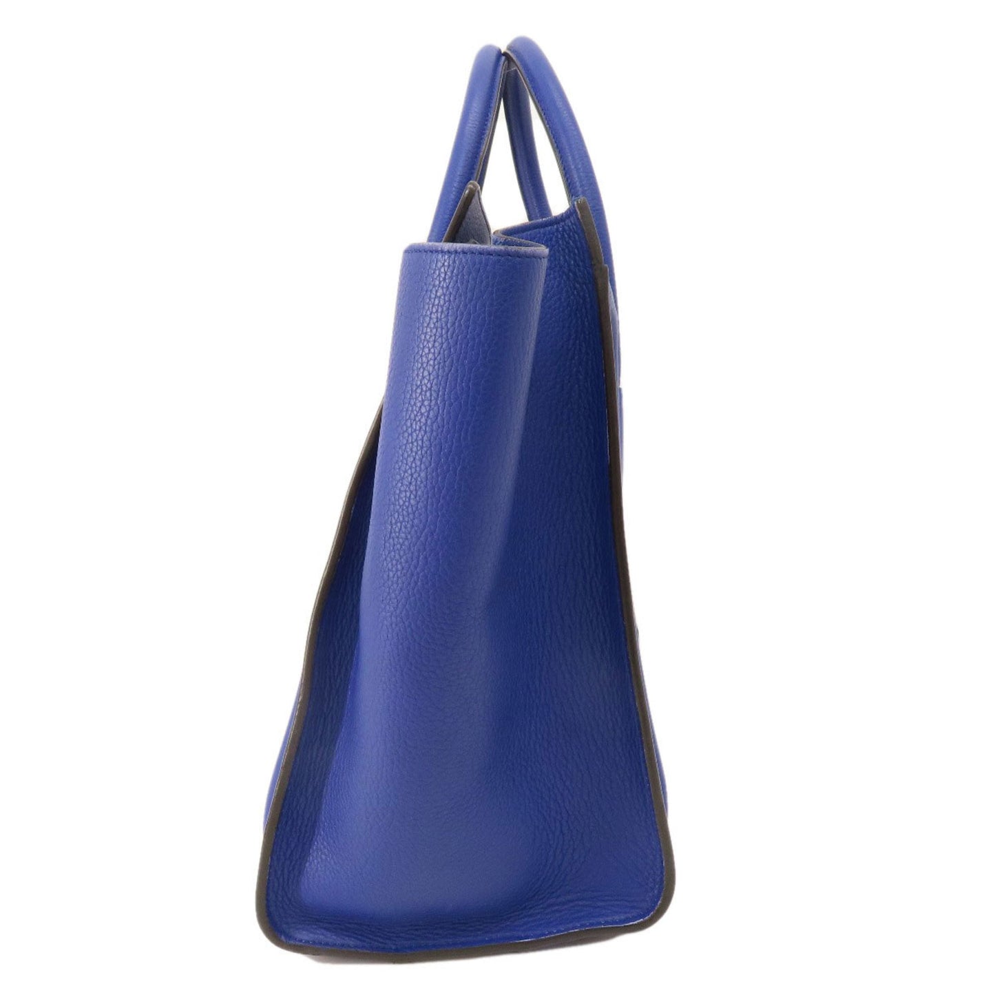 Céline Luggage, Blue, Leather, tote