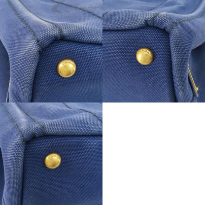 Prada Canapa, Blue, Canvas, tote