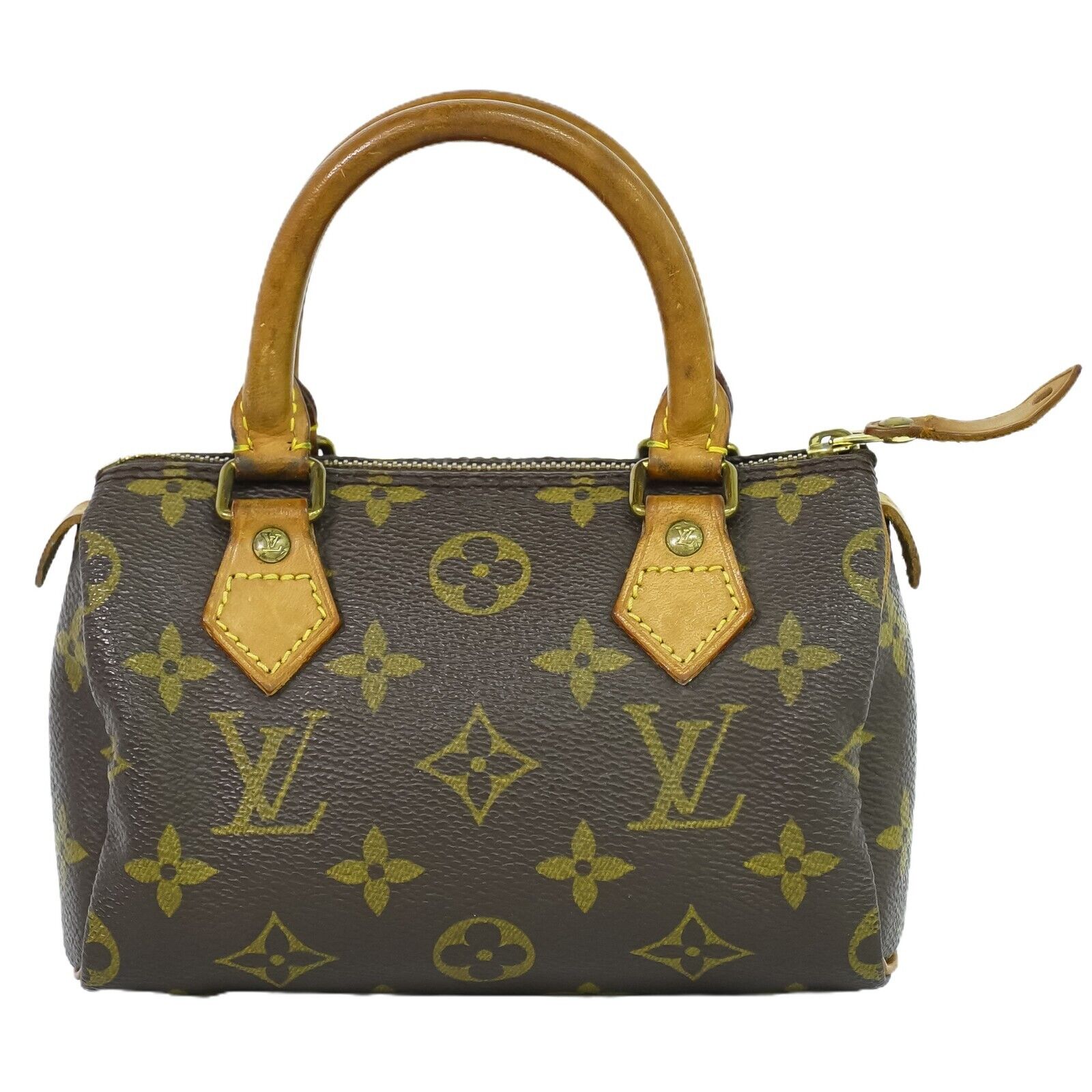 Louis Vuitton Mini speedy, Brown, Canvas, handbag