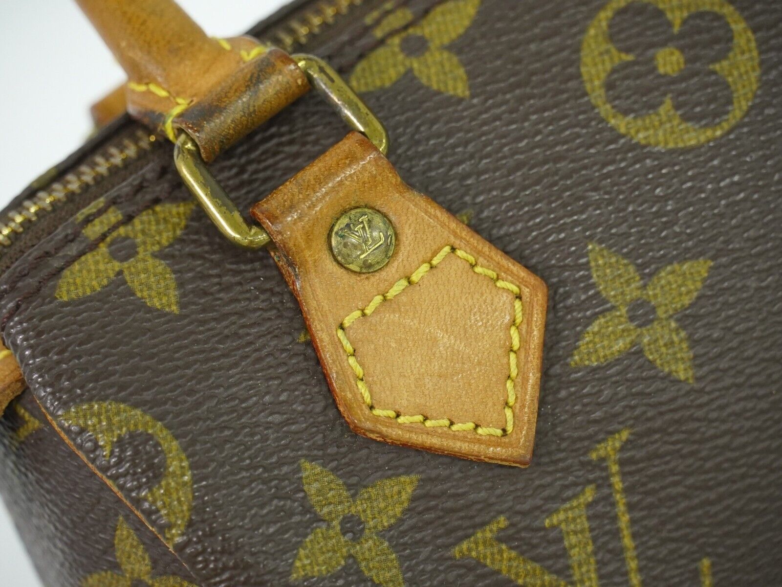 Louis Vuitton Mini speedy, Brown, Canvas, handbag