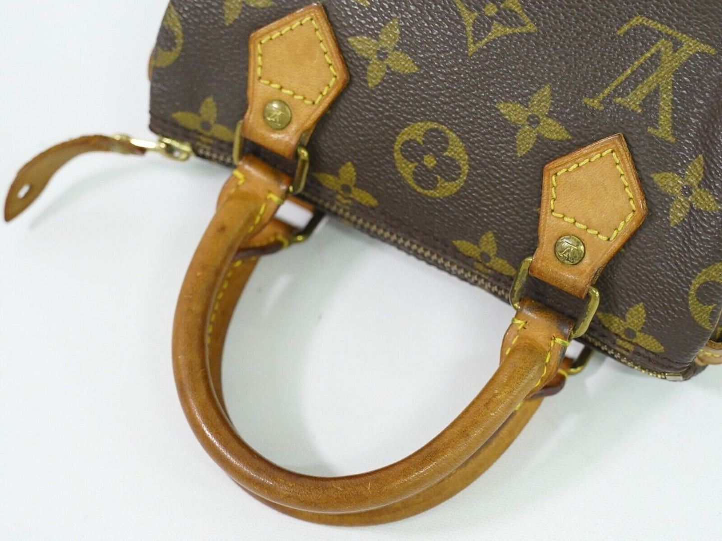 Louis Vuitton Mini speedy, Brown, Canvas, handbag