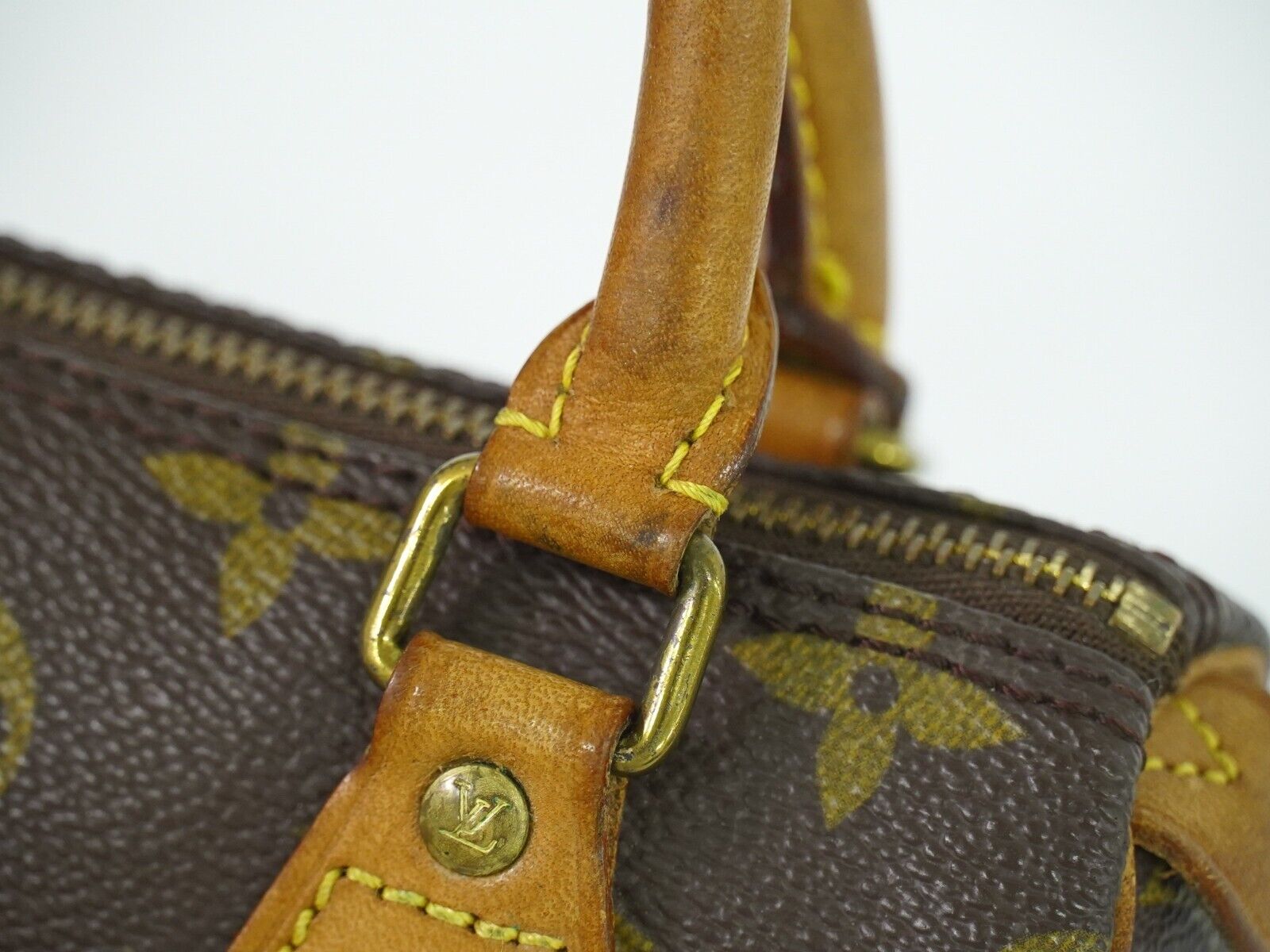 Louis Vuitton Mini speedy, Brown, Canvas, handbag