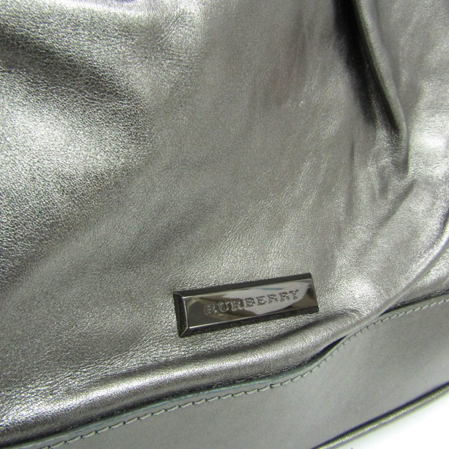 Burberry -, Grey, Leather, tote