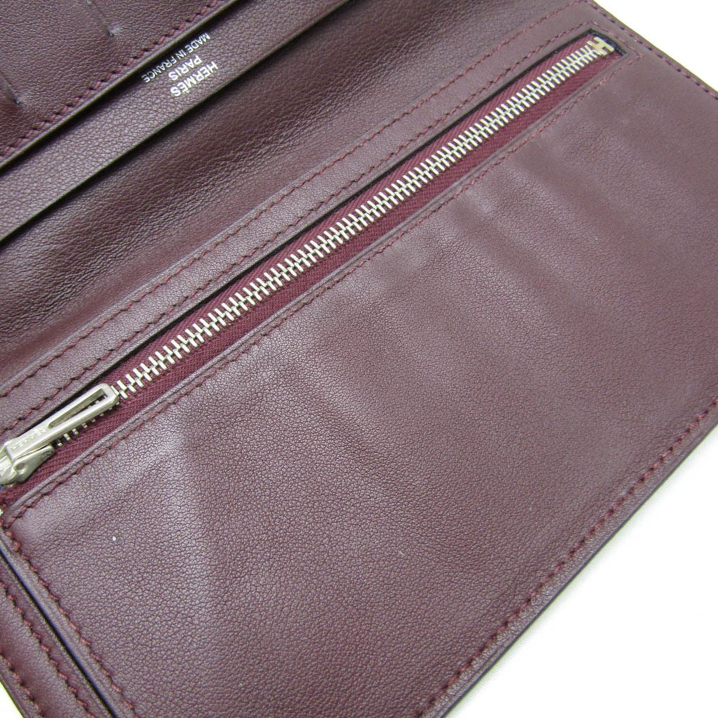 Hermès Citizen Twill, Burgundy, Leather, wallet