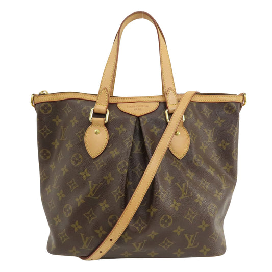 Louis Vuitton Palermo PM, Brown, Canvas, tote