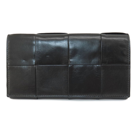 Bottega Veneta Cassette, Black, Leather, wallet