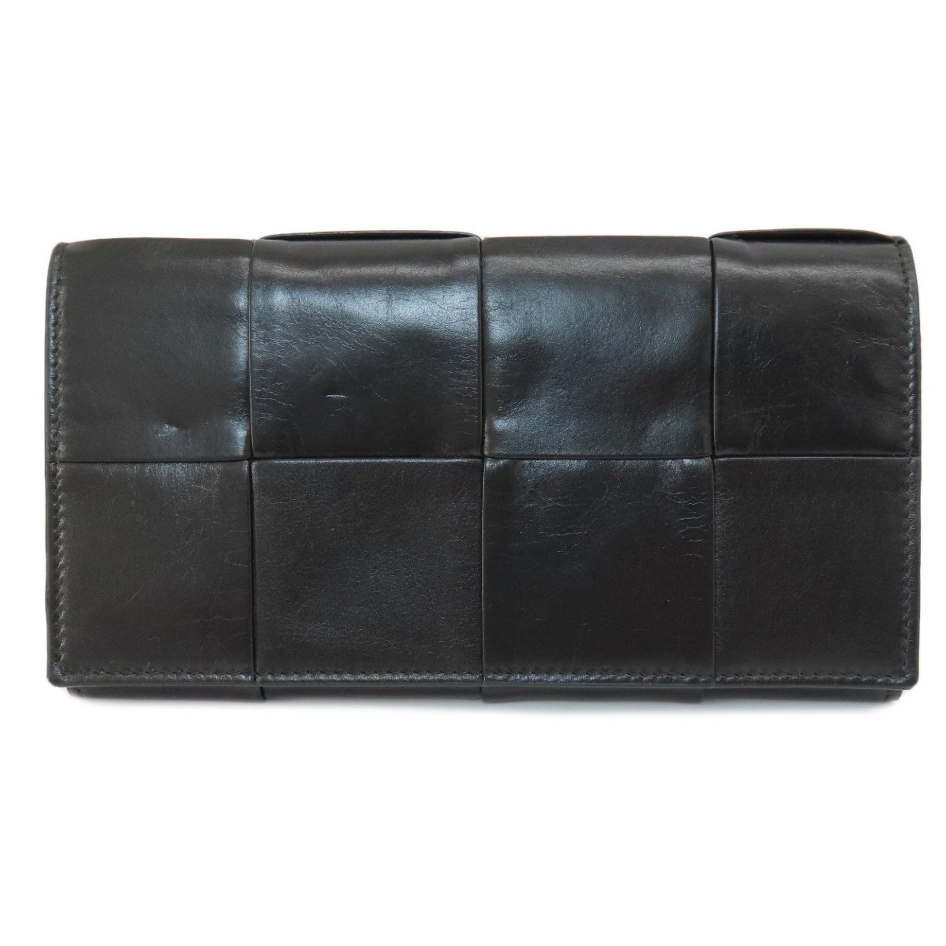 Bottega Veneta Cassette, Black, Leather, wallet