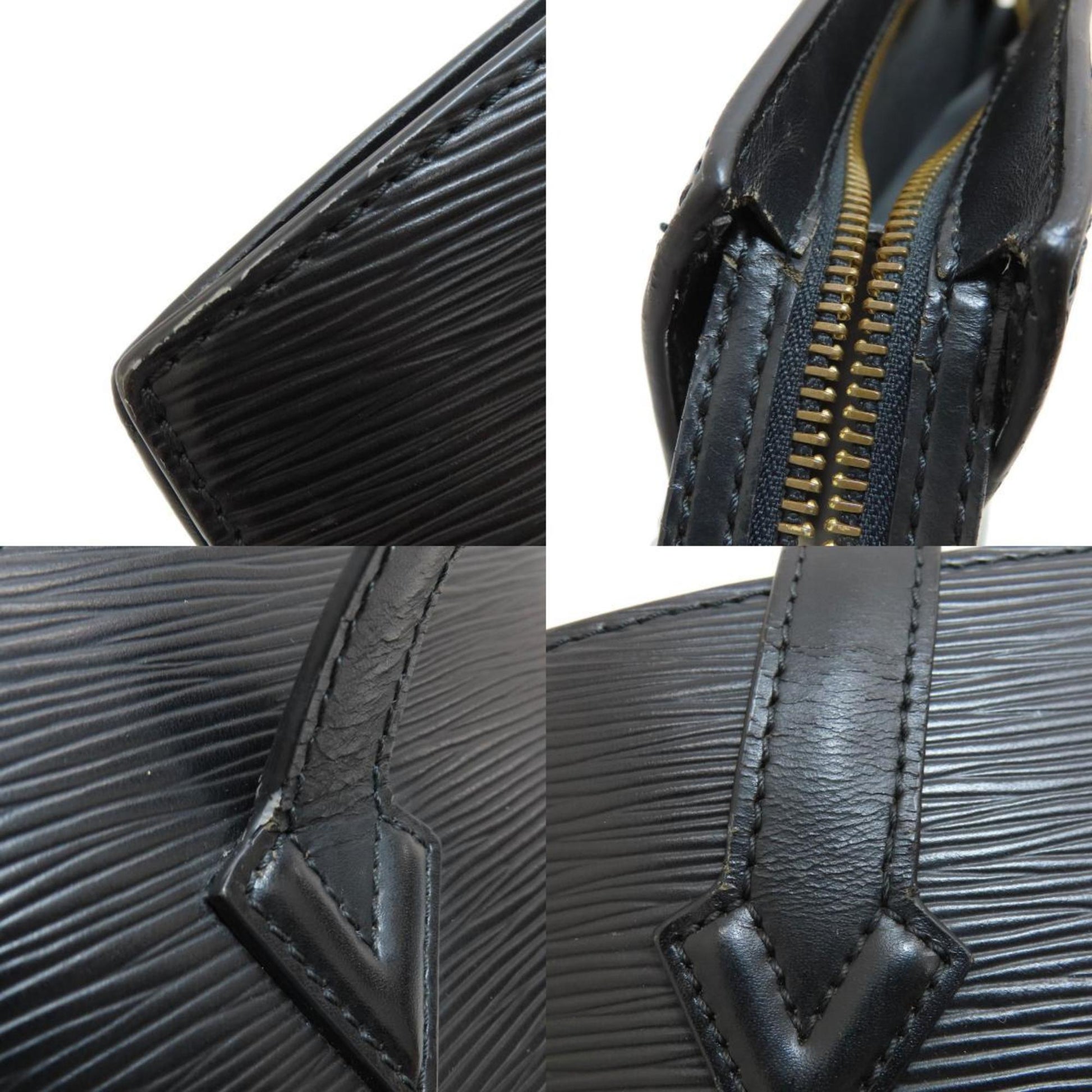 Louis Vuitton Saint Jacques, Black, Leather, handbag