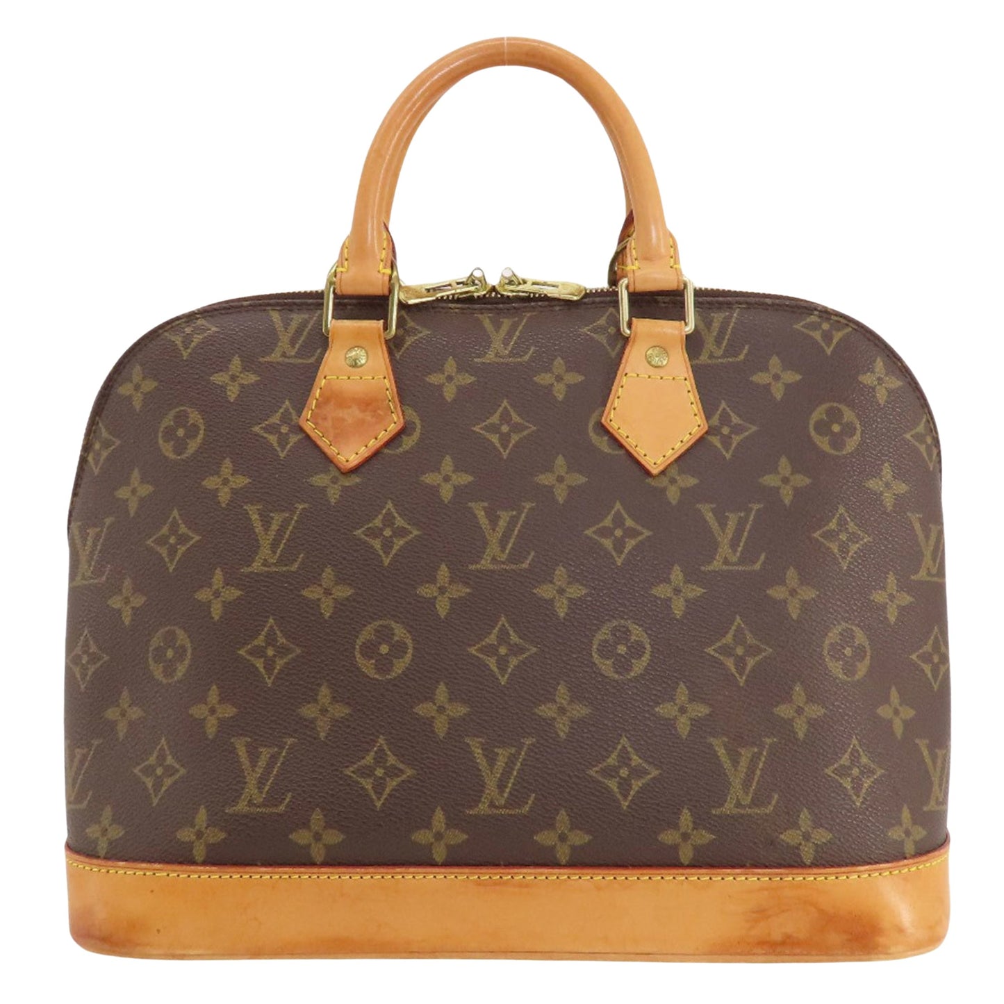 Louis Vuitton Alma, Brown, Canvas, handbag