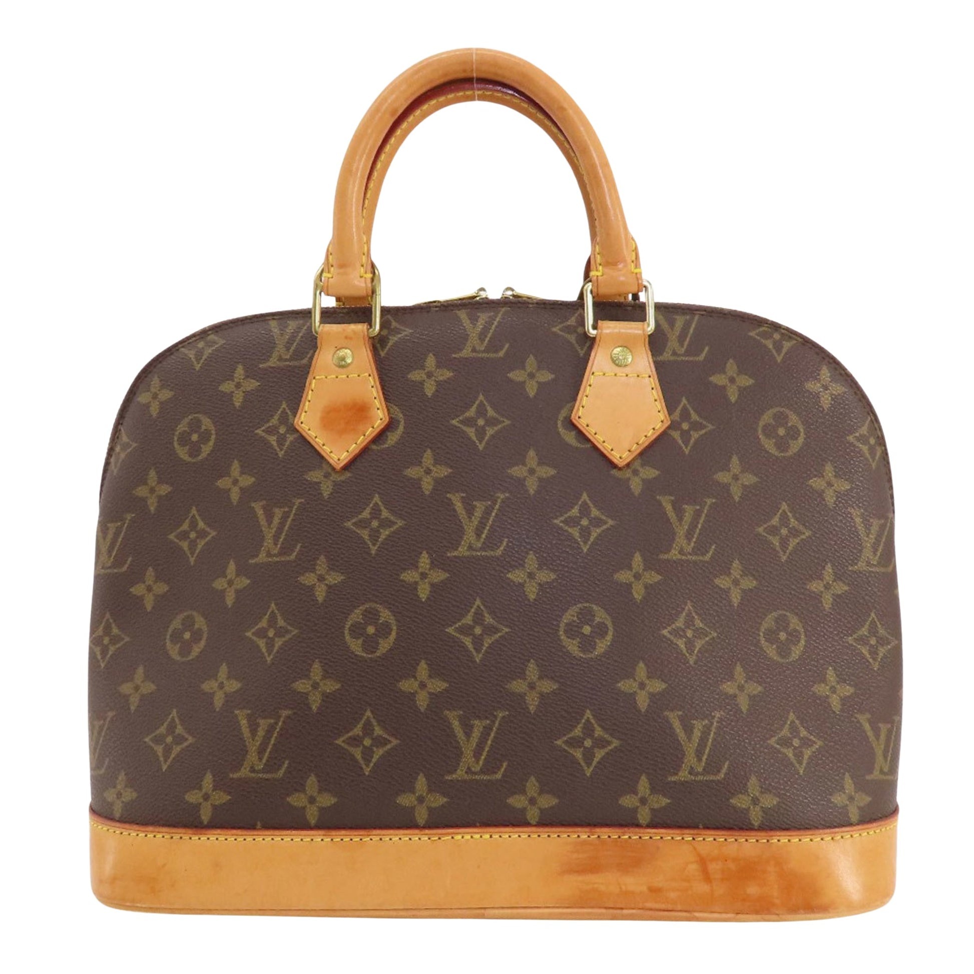 Louis Vuitton Alma, Brown, Canvas, handbag