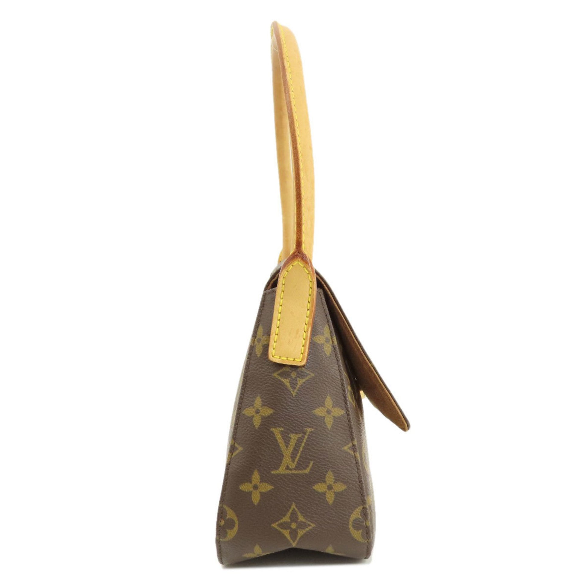 Louis Vuitton Mini looping, Brown, Canvas, handbag