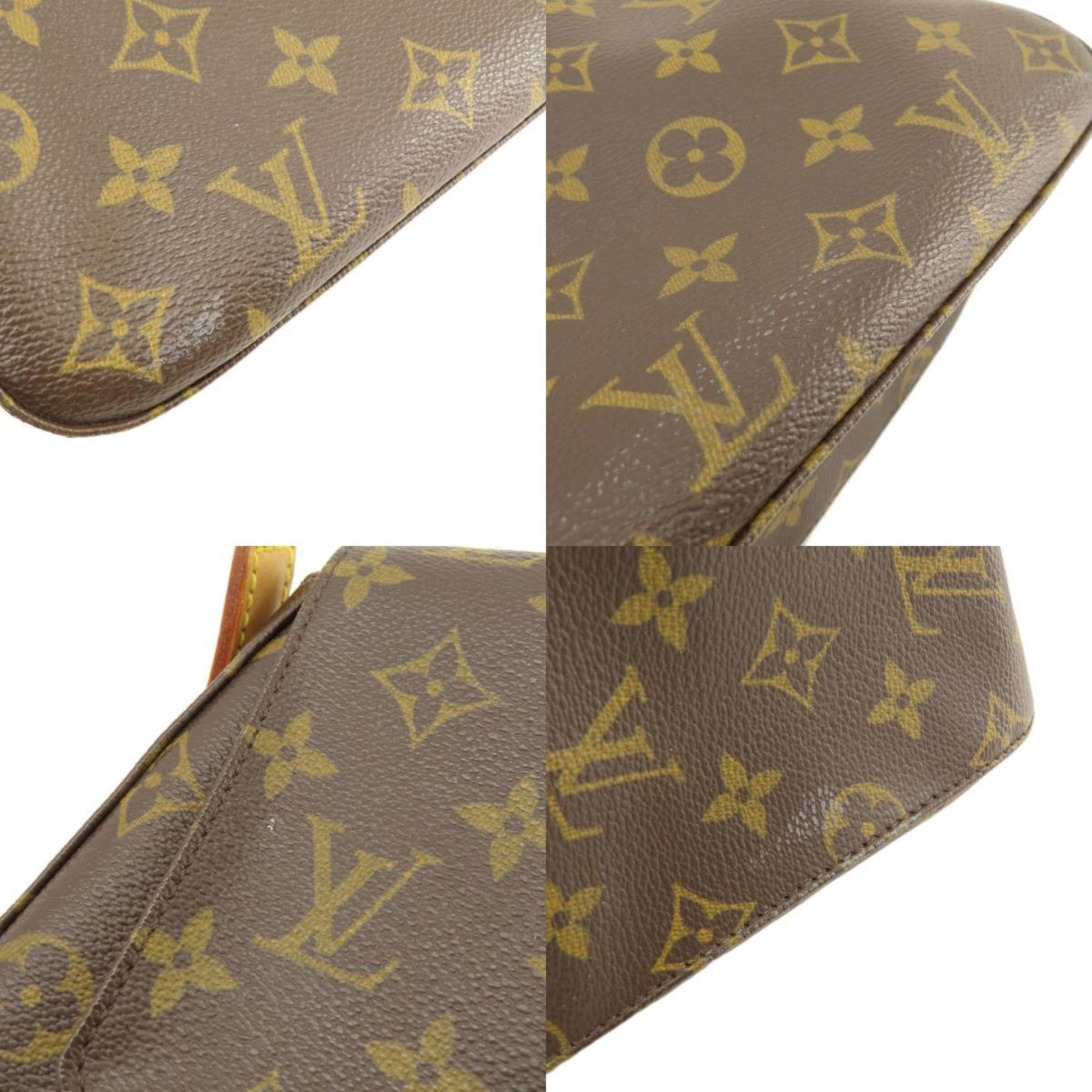 Louis Vuitton Mini looping, Brown, Canvas, handbag