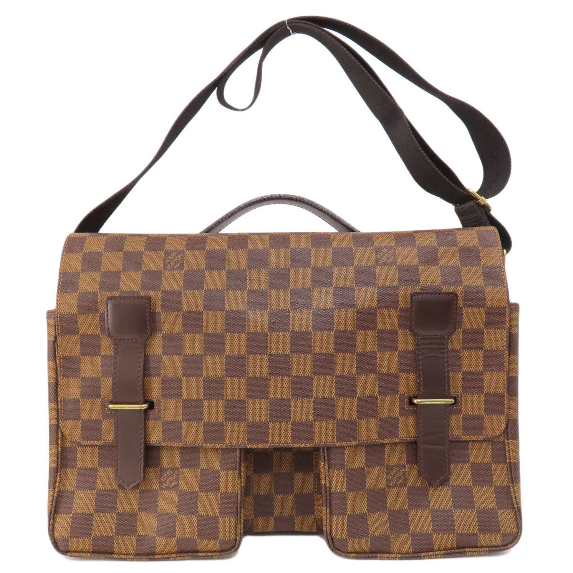 Louis Vuitton Broadway, Brown, Canvas, shoulder