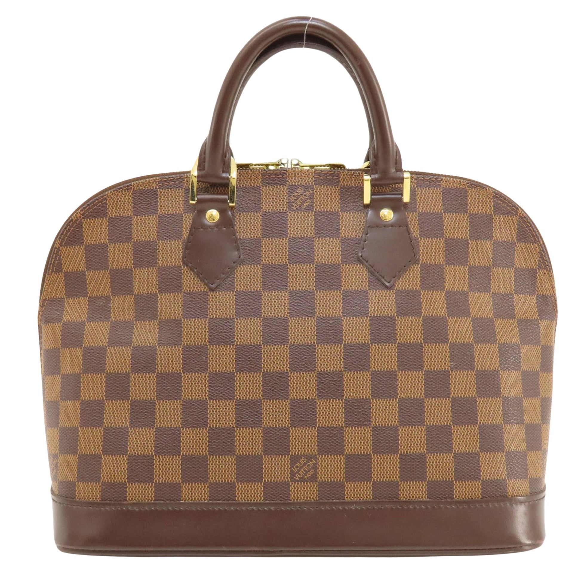 Louis Vuitton Alma, Brown, Canvas, handbag