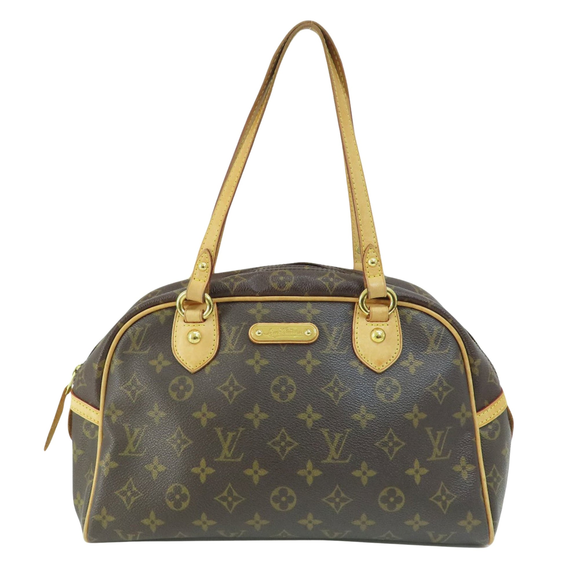 Louis Vuitton Montorgueil, Brown, Canvas, handbag