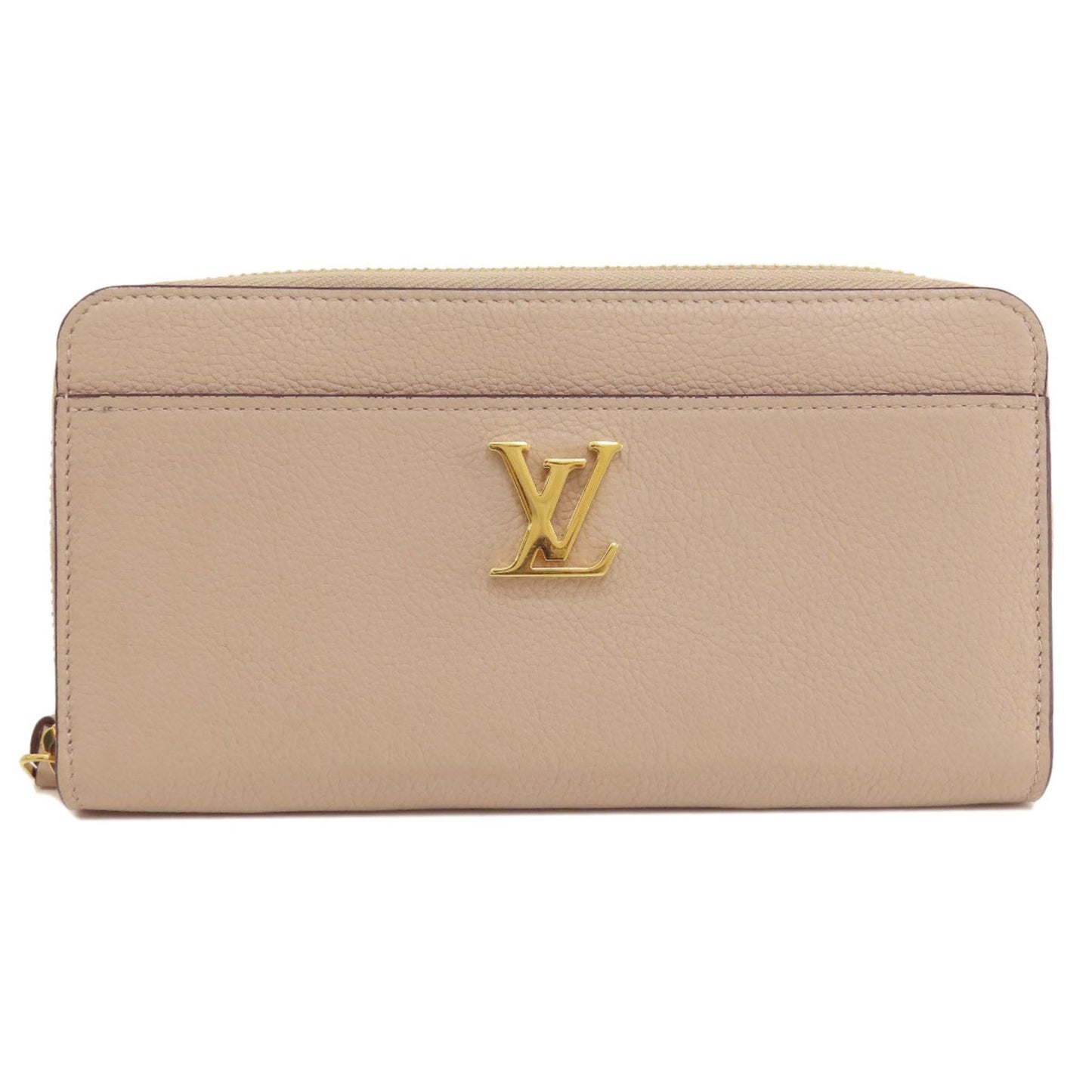 Louis Vuitton Zippy Lockme, Grey, Leather, wallet