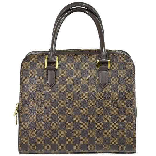 Louis Vuitton Triana, Brown, Canvas, handbag