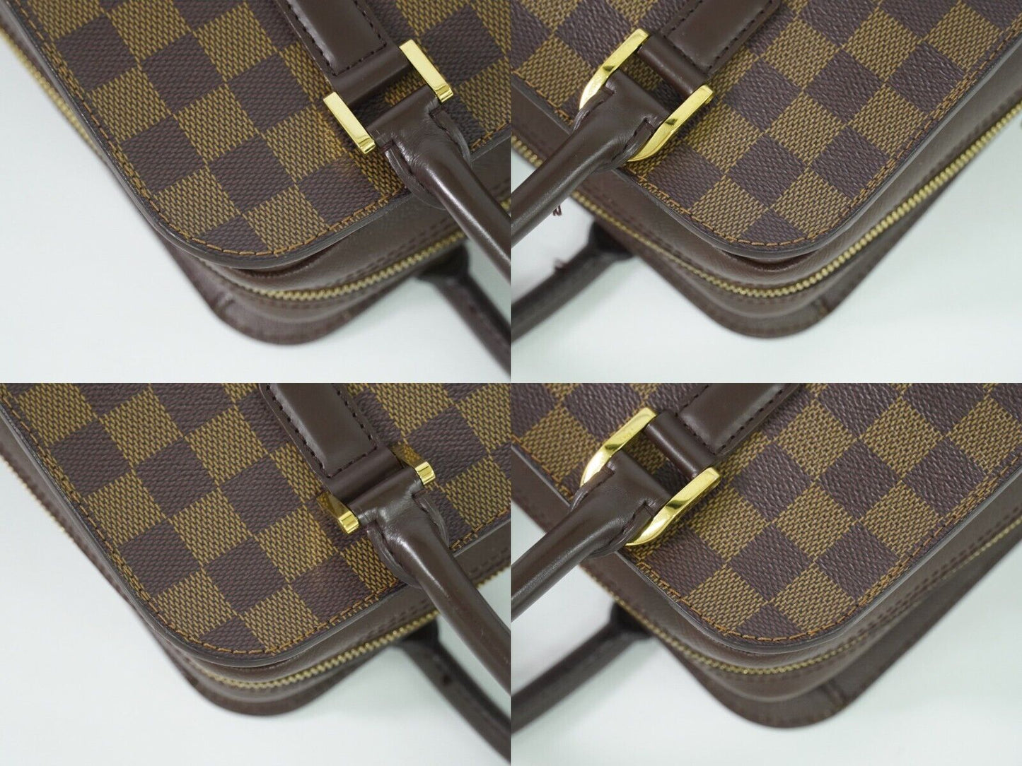 Louis Vuitton Triana, Brown, Canvas, handbag