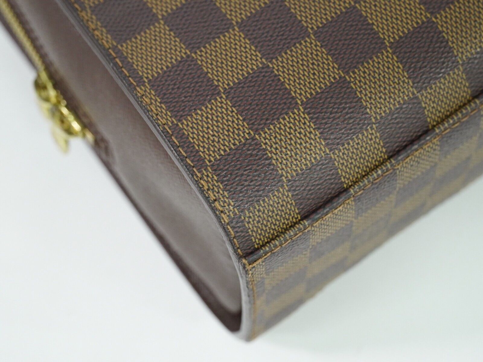 Louis Vuitton Triana, Brown, Canvas, handbag