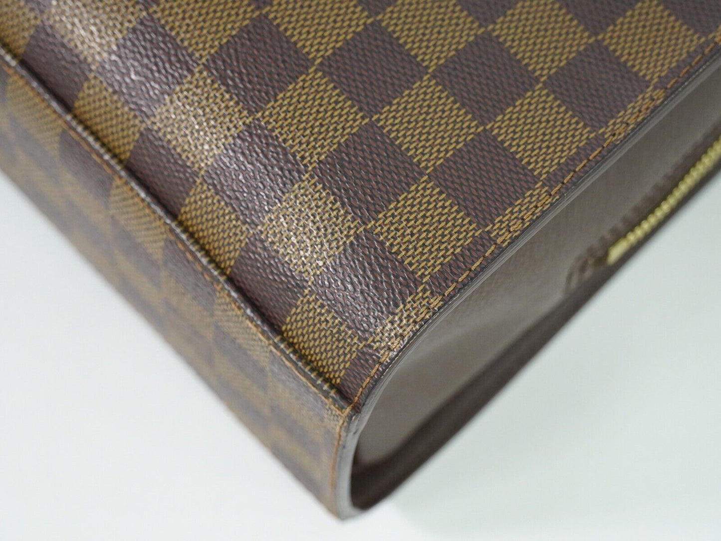 Louis Vuitton Triana, Brown, Canvas, handbag