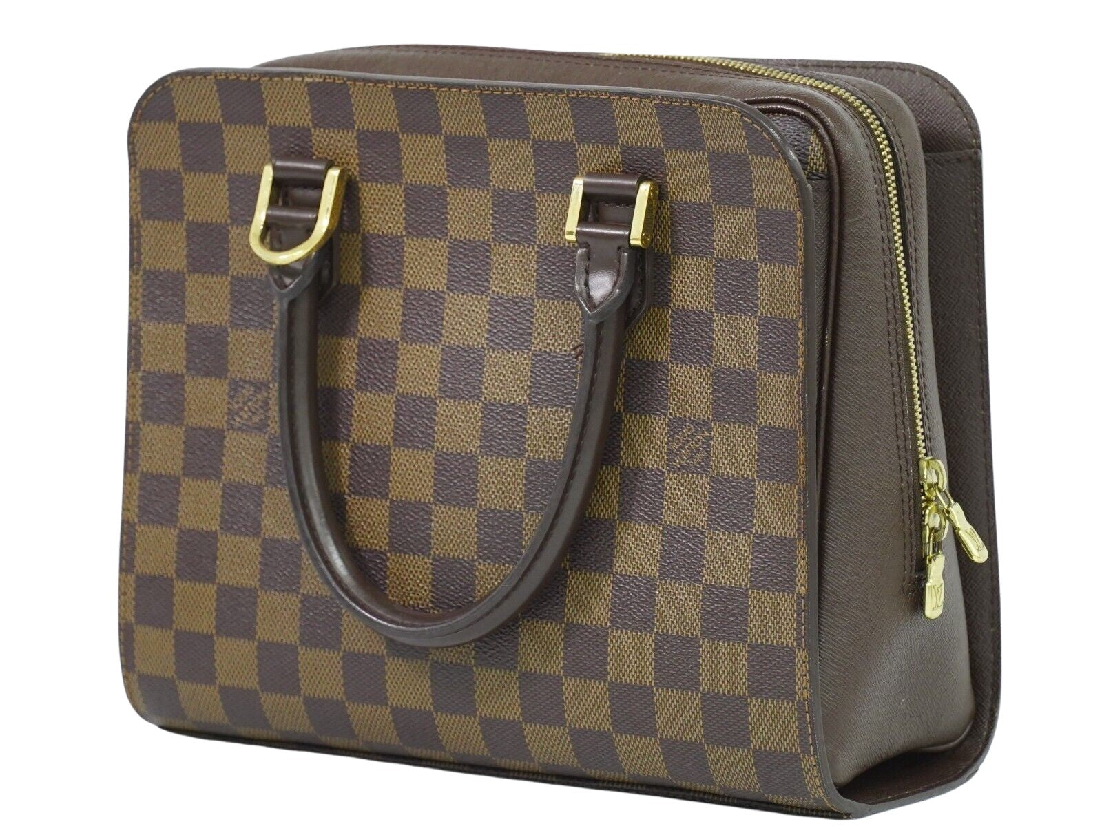 Louis Vuitton Triana, Brown, Canvas, handbag