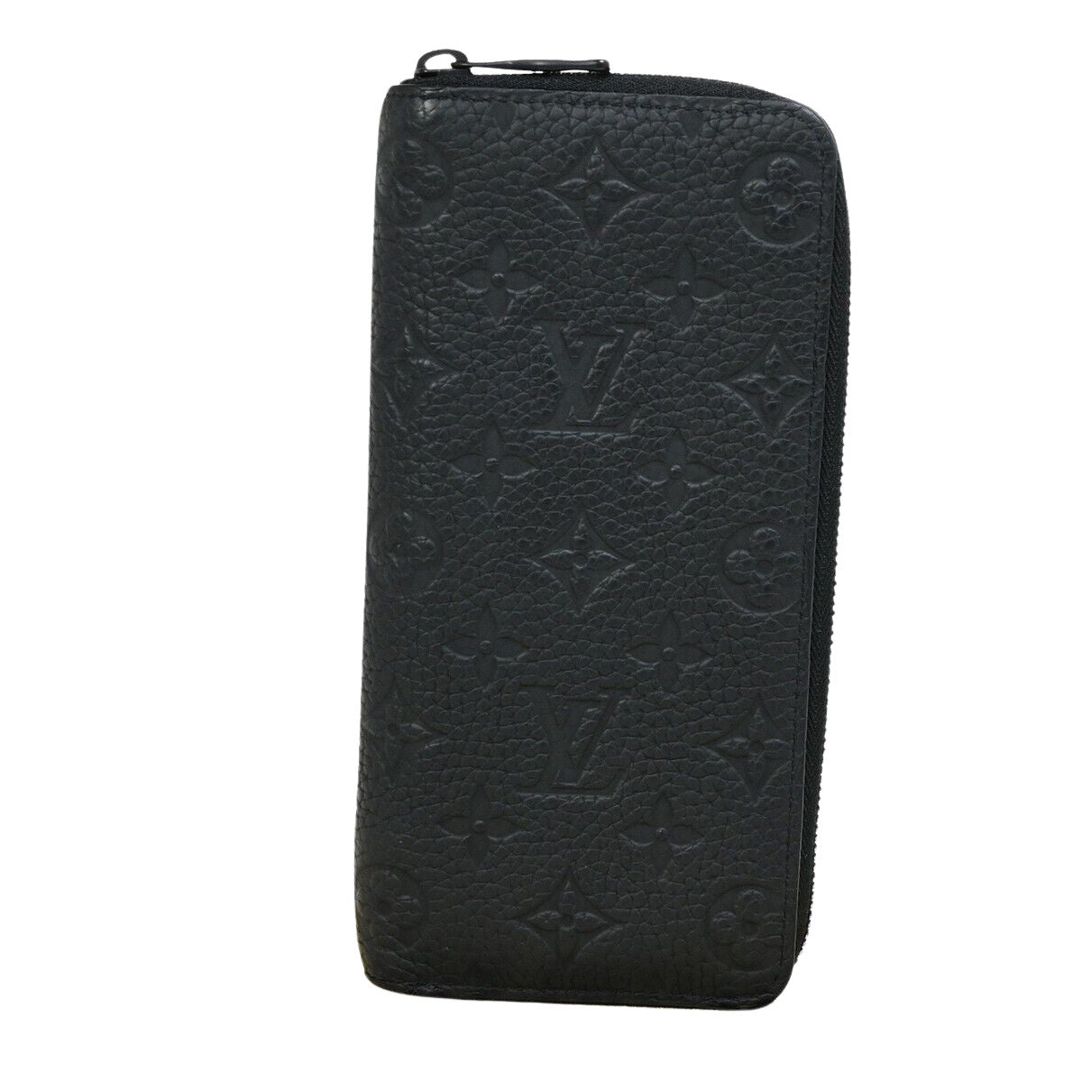 Louis Vuitton Zippy Wallet Vertical, Black, Leather, wallet