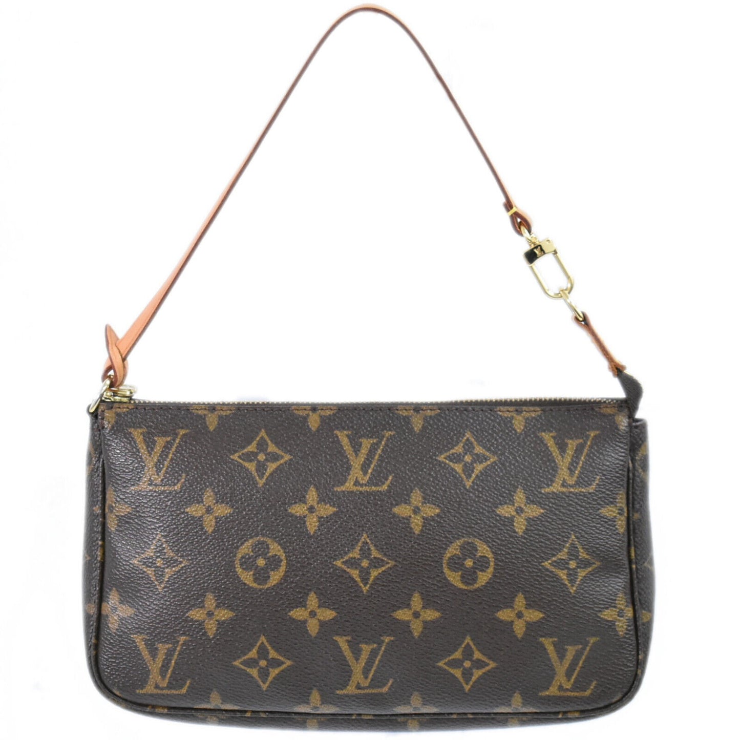 Louis Vuitton Pochette Accessoire, Brown, Canvas, clutch