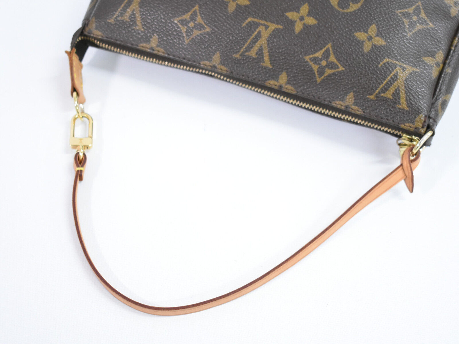 Louis Vuitton Pochette Accessoire, Brown, Canvas, clutch