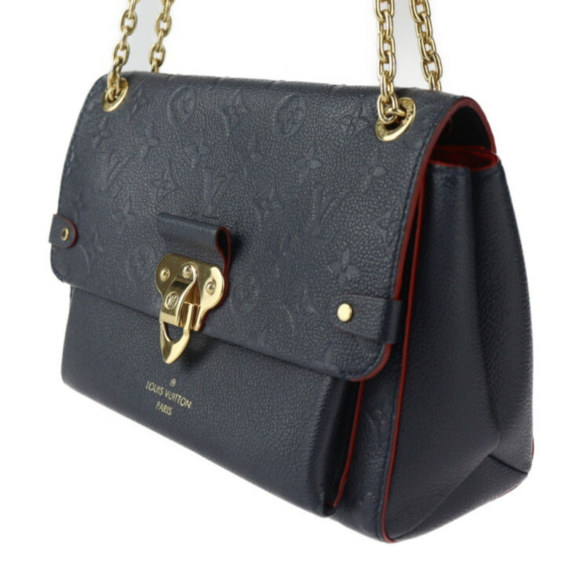 Louis Vuitton Vavin, Navy, Leather, shoulder