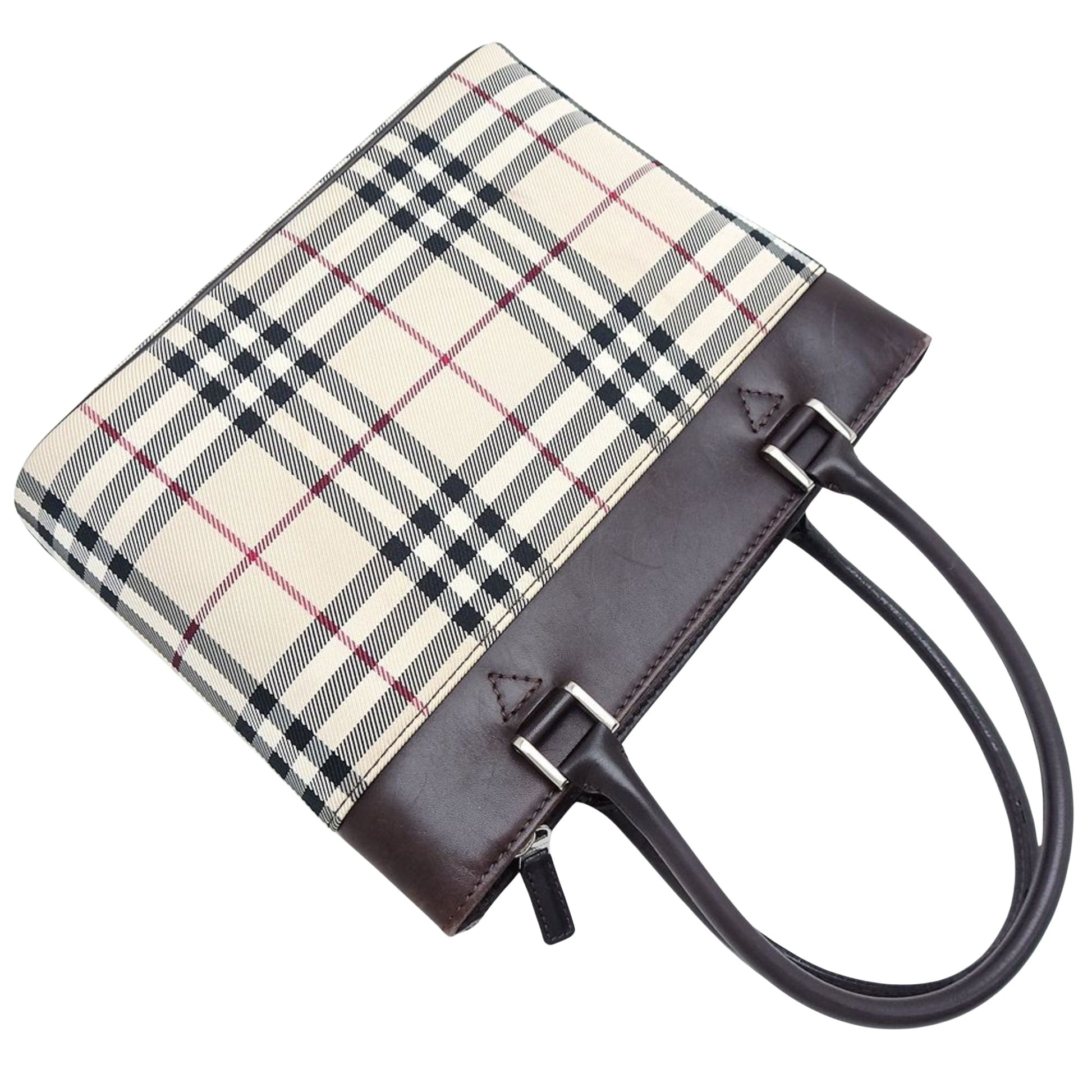 Burberry Nova Check, Beige, Canvas, handbag