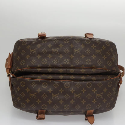 Louis Vuitton Saumur 43, Brown, Canvas, shoulder